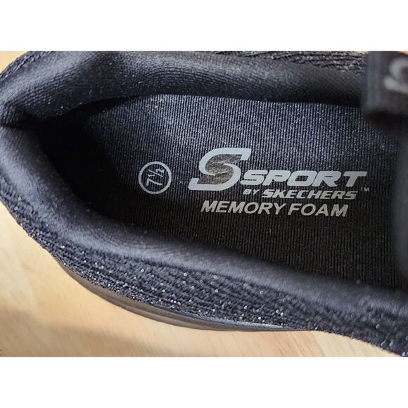 S Sport by Skechers Women’s 7.5 Slip-On Shoes – Black Memory Foam - Picture 5 of 8